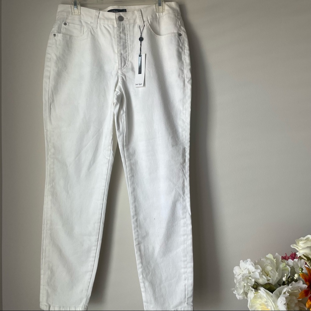 White Five Pocket Skinny Jeans Size 12